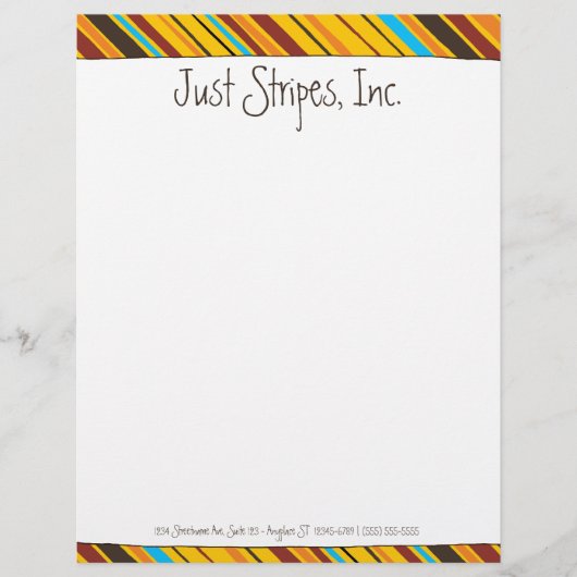 JustストライプカスタムLetterhead レターヘッド (正面)