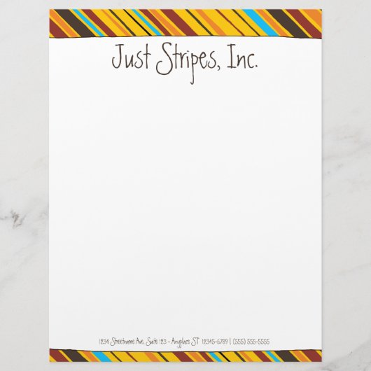 JustストライプカスタムLetterhead レターヘッド (正面)