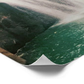 Just呼吸の励ましの引用文自然滝 ポスター (角)