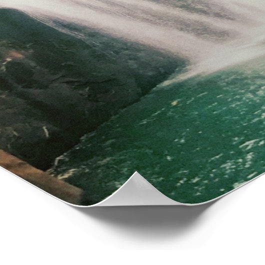 Just呼吸の励ましの引用文自然滝 ポスター (角)