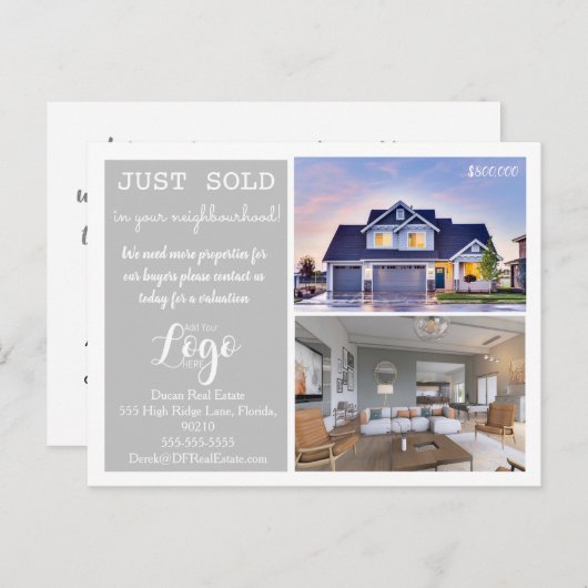 JUST実在 sold  Estateマーケティングはがき ポストカード (正面/裏面)