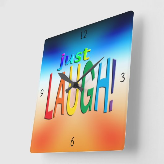 Just笑うスクエアウォールクロック スクエア壁時計 (傾斜)