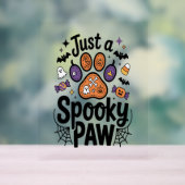 Just 不気味 Paw PNG, Dog Halloween アクリルサイン (ニュートラル)