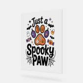 Just 不気味 Paw PNG, Dog Halloween アクリルサイン (傾斜)