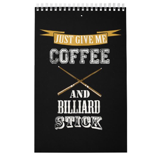 Just 与え Me Coffee & Billiard Stick Billiard Love カレンダー (カバー)