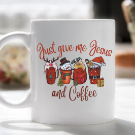 Just 与え Me Jesus and Coffee Christmasかわいいクリスマス コーヒーマグカップ