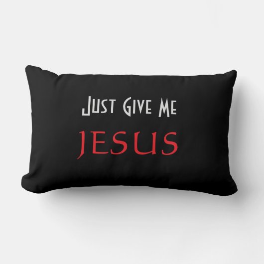 Just 与え Me JESUS Black ランバークッション (正面)