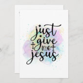 Just 与え Me Jesus Christian Assuming Flat Card (正面/裏面)