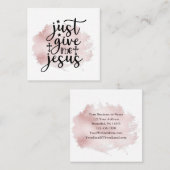 Just 与え Me Jesus Christian Assumve Song スクエア名刺 (正面/裏面)