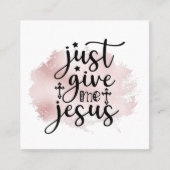 Just 与え Me Jesus Christian Assumve Song スクエア名刺 (正面)