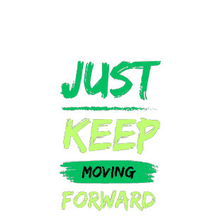 Just 保 Moving ForwardタイポグラフィT型 Tシャツ