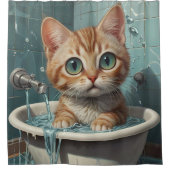 Just 保 Scrubing – 動物おもしろいポートレート シャワーカーテン (正面)