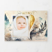 Just 信じ Water芸術的 colorフローラ写真 三つ折りクリスマスカード (カバー)