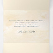 Just 信じ Water芸術的 colorフローラ写真 三つ折りクリスマスカード (内部中)