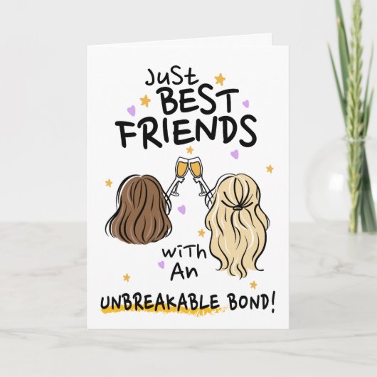 Just 最高の Friendsあいさつカード 招待状 (正面)