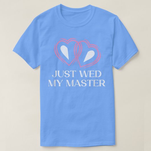 Just 結婚 My Master 結婚's Honeymoon Bride and Gro Tシャツ (デザイン正面)