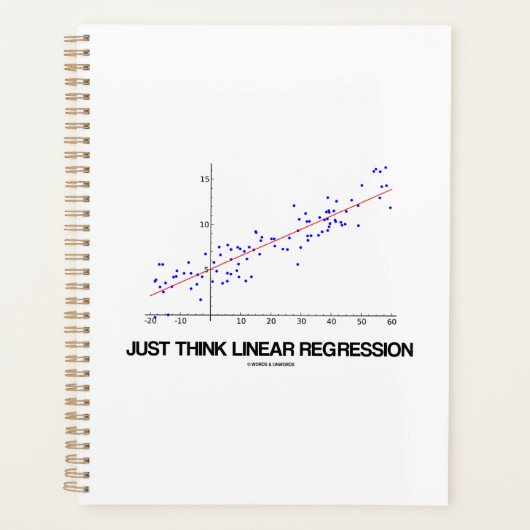 Just 考え Linear Regression Statisticsグラフ プランナー手帳 (正面)