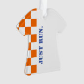 Just 走 Checkerboard走のレースカラフルおもしろい オーナメント (正面)