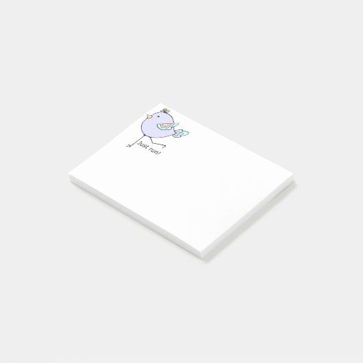 Just 走 Cute Cartoon走 Chick ポストイット (アングル)