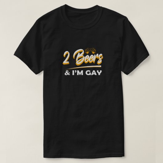 Just 2 Beers Tシャツ (デザイン正面)