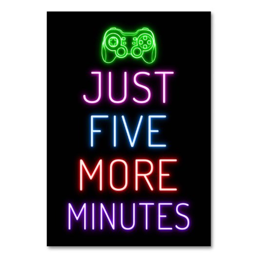 Just 5 More Minutes テーブルナンバー (正面)