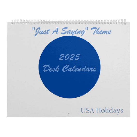 Just Aことわざ2025デスクカレンダー – USA Holidays カレンダー (カバー)