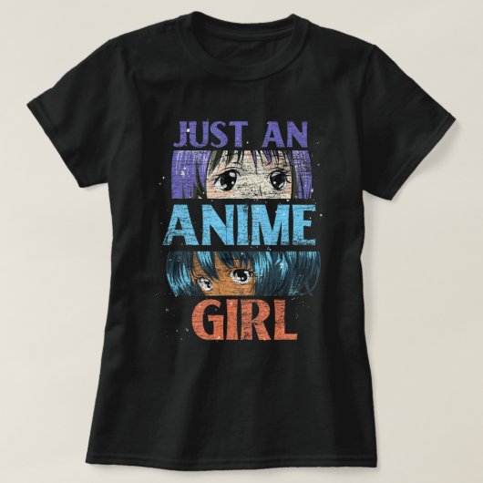 Just A Anime Girlマンガ日本のオタク日本川 Tシャツ (デザイン正面)