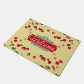 Just a bowl ofさくらんぼへようこそ ドアマット (アングル)