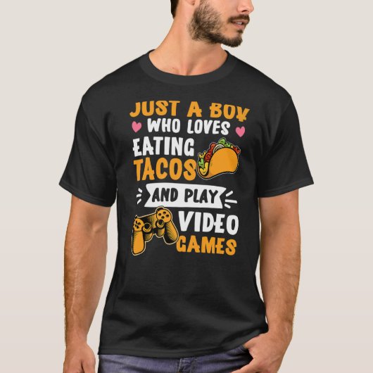 Just a Boy Gaming Taco Gamer Taco Viva Megxico Tシャツ (正面)