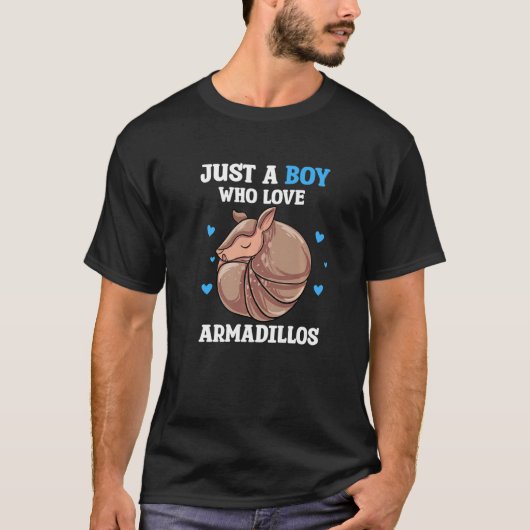 Just A Boy who Love Armadillos Premium Tシャツ (正面)