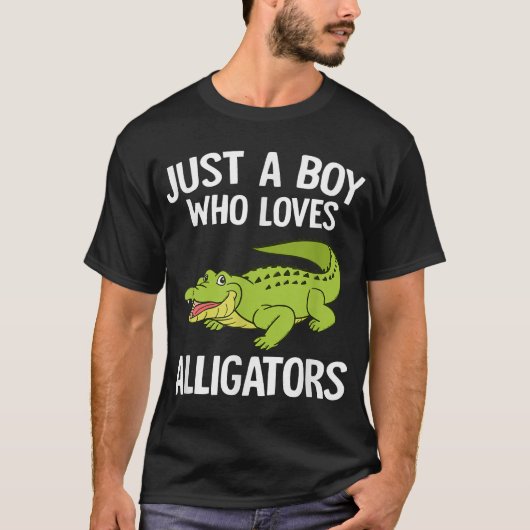 Just A Boy Who Loves Alligators Boys Toddler  Tシャツ (正面)