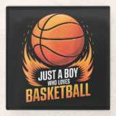 Just A Boy Who Loves Basketball ガラスコースター (正面)