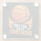 Just A Boy Who Loves Basketball ガラスコースター (裏面)