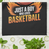 Just A Boy Who Loves Basketball キッチンタオル (折り畳み)
