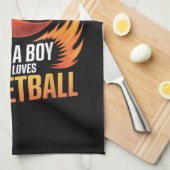 Just A Boy Who Loves Basketball キッチンタオル (四つ折り)