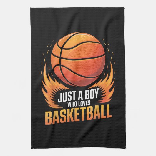 Just A Boy Who Loves Basketball キッチンタオル (縦)