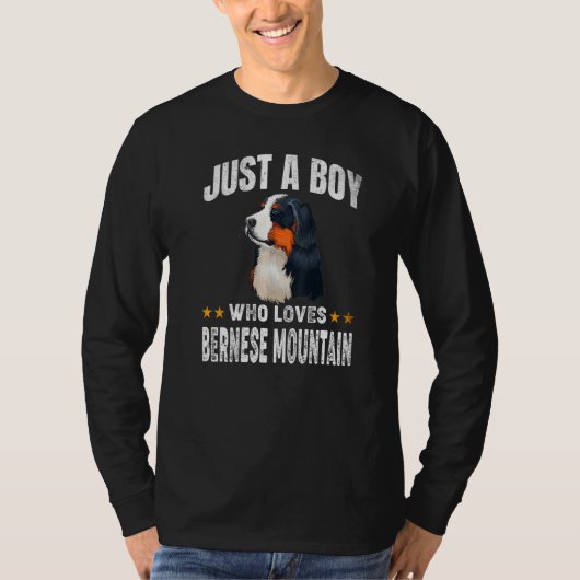 Just a boy who loves Bernese Mountain Premium Tシャツ (正面)