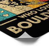 Just A Boy Who Loves Bouldering Funny Rock Climbin ポスター (角)