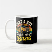 Just A Boy Who Loves Buses School Bus Driver Costu コーヒーマグカップ (左)