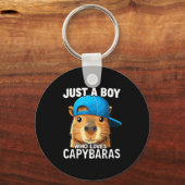 Just A Boy Who Loves Capybaras  キーホルダー (正面)