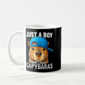 Just A Boy Who Loves Capybaras  コーヒーマグカップ (左)