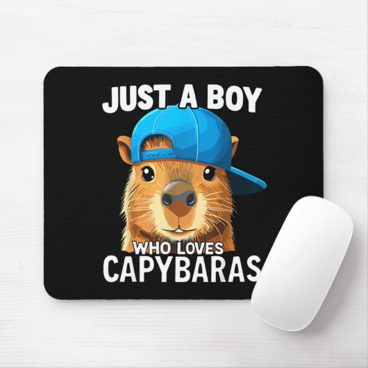 Just A Boy Who Loves Capybaras  マウスパッド (マウス)