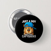 Just A Boy Who Loves Capybaras  缶バッジ (正面&裏面)