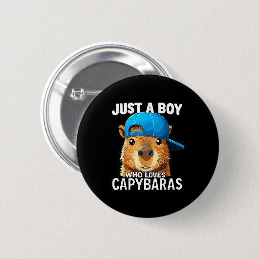 Just A Boy Who Loves Capybaras  缶バッジ (正面&裏面)