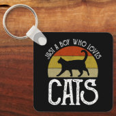 Just A Boy Who Loves Cats キーホルダー (正面)