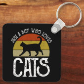 Just A Boy Who Loves Cats キーホルダー (裏面)