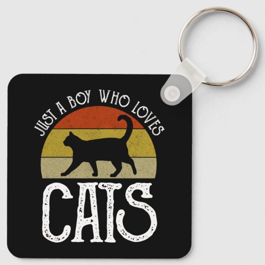 Just A Boy Who Loves Cats キーホルダー (裏面)