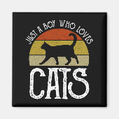 Just A Boy Who Loves Cats マグネット (正面)