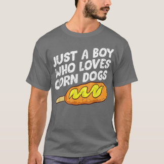 Just A Boy Who Loves Corn Dogs Food Lovers Korean  Tシャツ