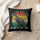 Just A Boy Who Loves Cornish Rex Cats クッション (ブランケット)